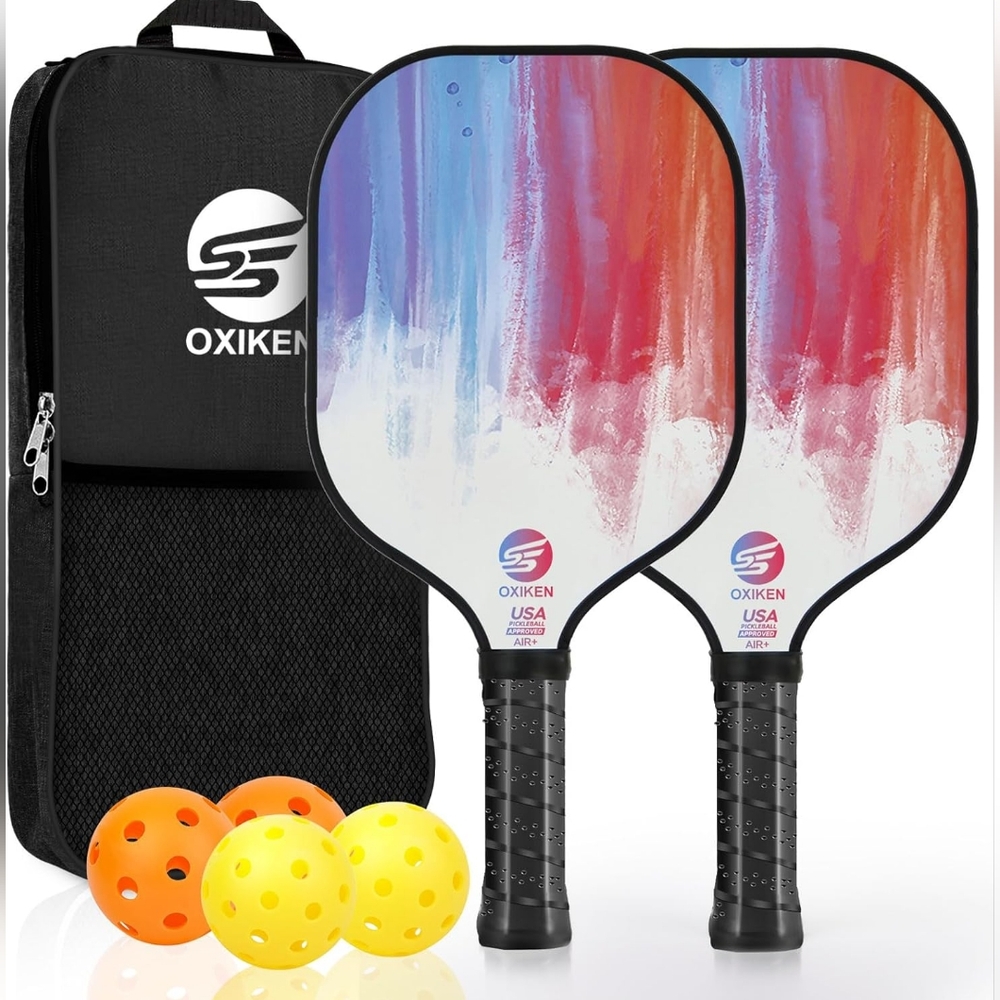 New SS Oxiken Colors Pickleball Set with 4 Balls & Bag